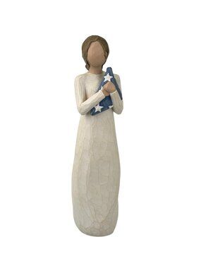 Willow Tree "Hero" Woman Holding American Flag Figure 2004 Veteran Grief No Box
